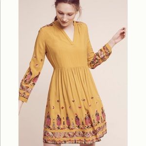 Anthropologie Floreat Raella Embroidered Dress